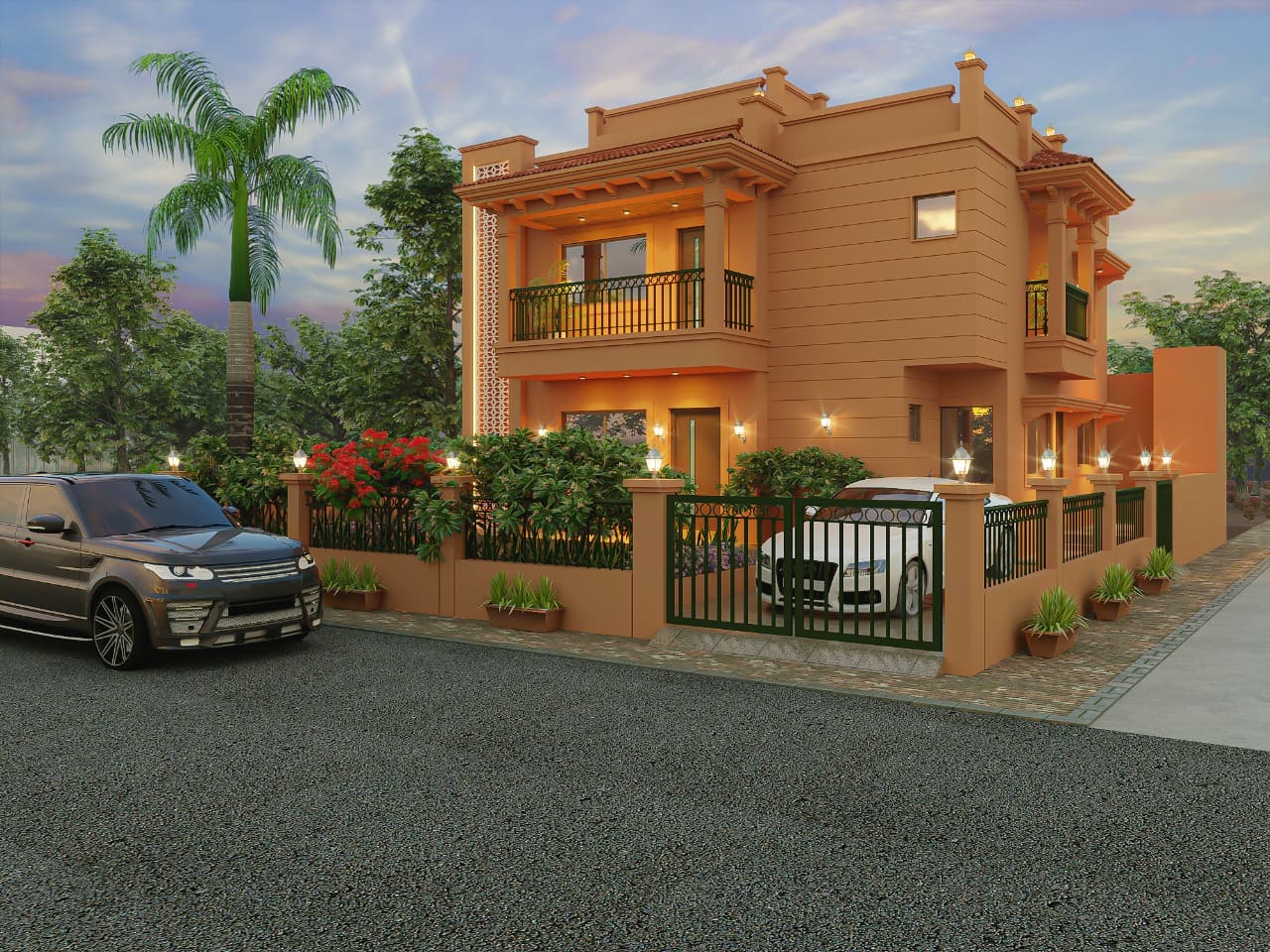 Golden Vastu Villa 3D Image